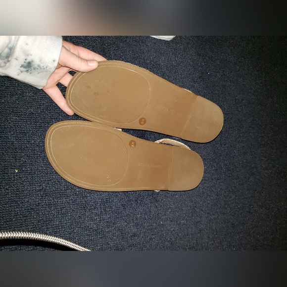 Lucky Brand White and Brown Snake Print Daedil Espadrille Sandals - Picture 2 of 3